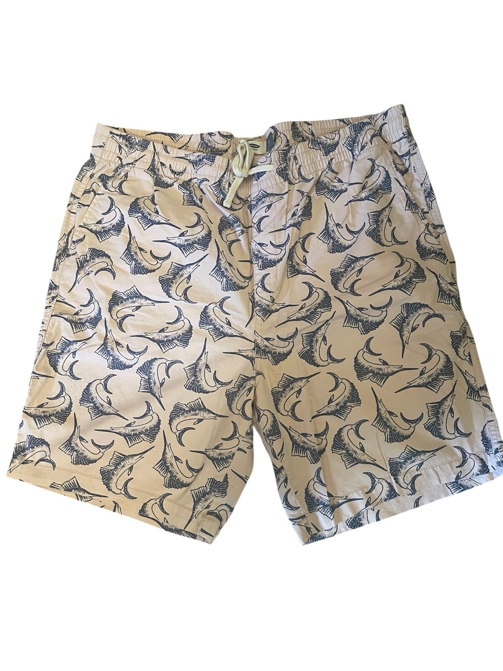 Old Navy pink Swim Shorts with Navy Marlin Print